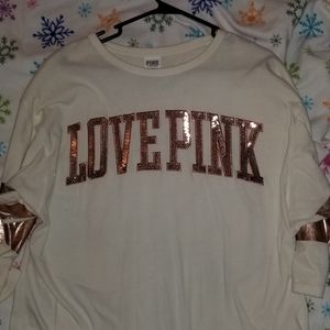 Pink brand 3/4 length sleeves, medium